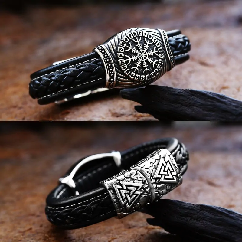 Armband – Nordisk mytologi – Skräckhjälmen med Valknut - Bild 3