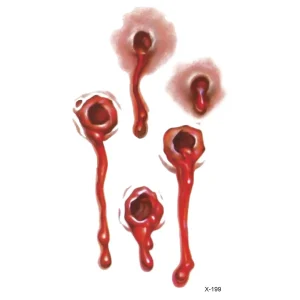 Tillfällig Tatuering 10x5cm – Halloween special! Blödande sår