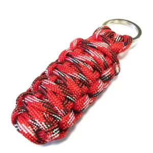 Paracord Nyckelring röd camo