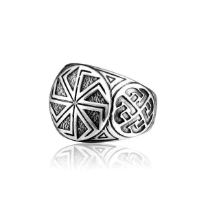 Ring – Nordisk Mytologi – Öppen ring med Solhjul