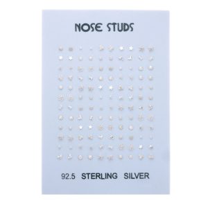 Karta med Nässmycken i 925 Sterling Silver (Blandade Modeller)