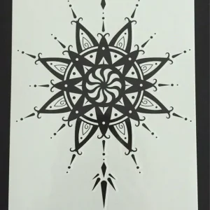 Tillfällig Tatuering 19 x 12 cm – Tribal Flower
