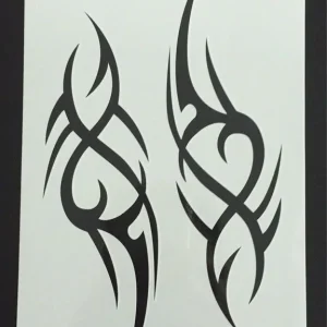 Tillfällig Tatuering 19 x 12 cm – 2 Tribal